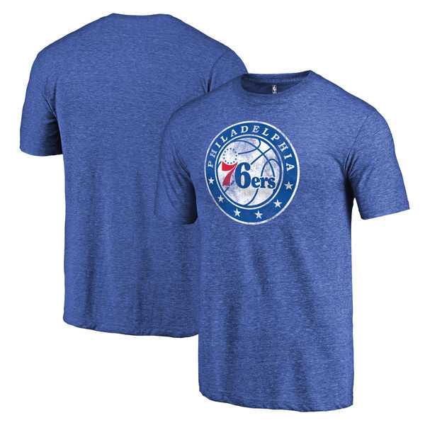 Men's Philadelphia 76ers Distressed Team Logo Blue T-Shirt FengYun,We sell and wholesale Men's Philadelphia 76ers Distressed Team Logo Blue T-Shirt FengYun on line form chian!